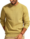PJ PAUL JONES Mens Waffle Knit Crewneck Sweater - Warm, Textured has
