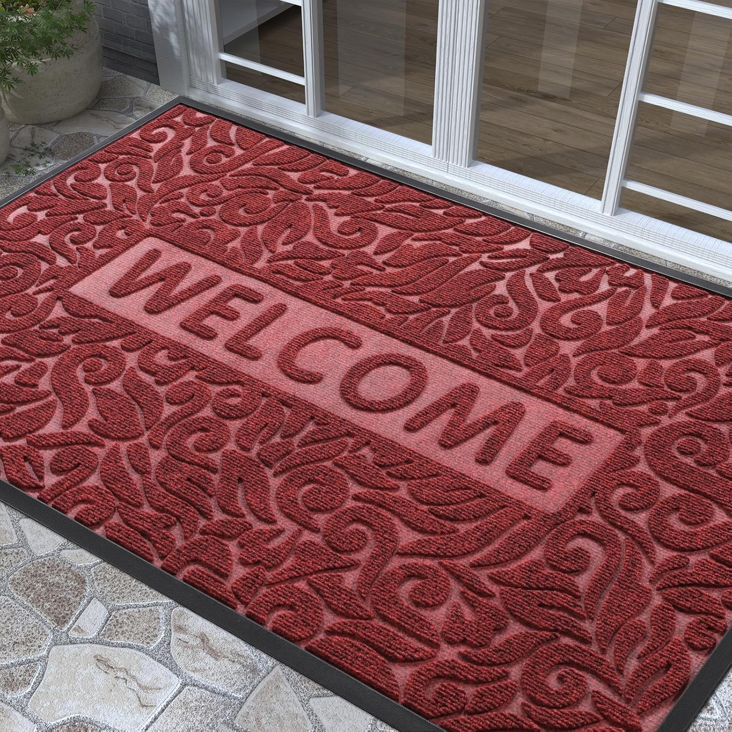 Yimobra Large Welcome Mat 60x36 for Outdoor and Indoor Use