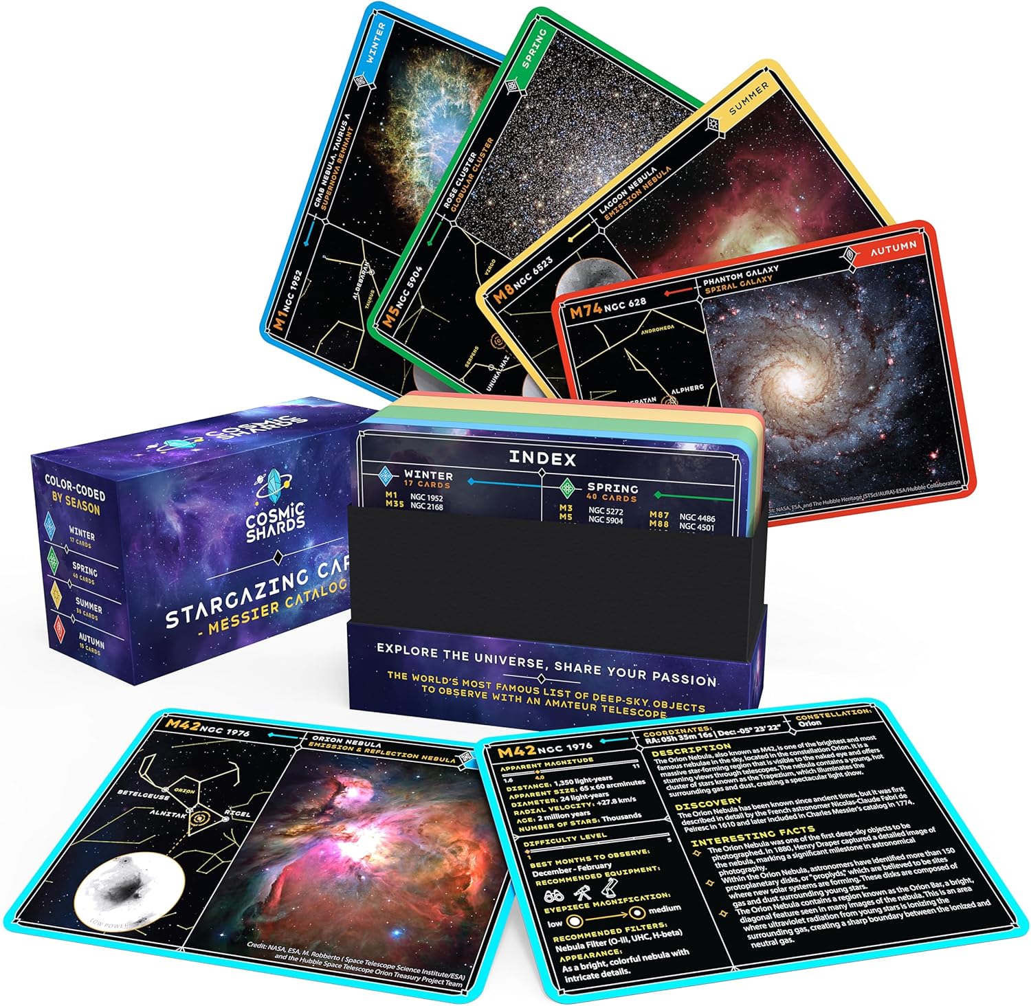 Stargazing Cards - Messier Catalog for Night Sky Exploration