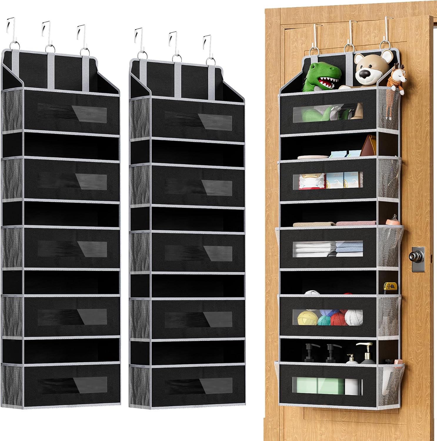 5-Tier Over the Door Storage Organizer with 10 Mesh Pockets