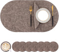 Homaxy Round Faux Leather Placemats and Coasters - Washable
