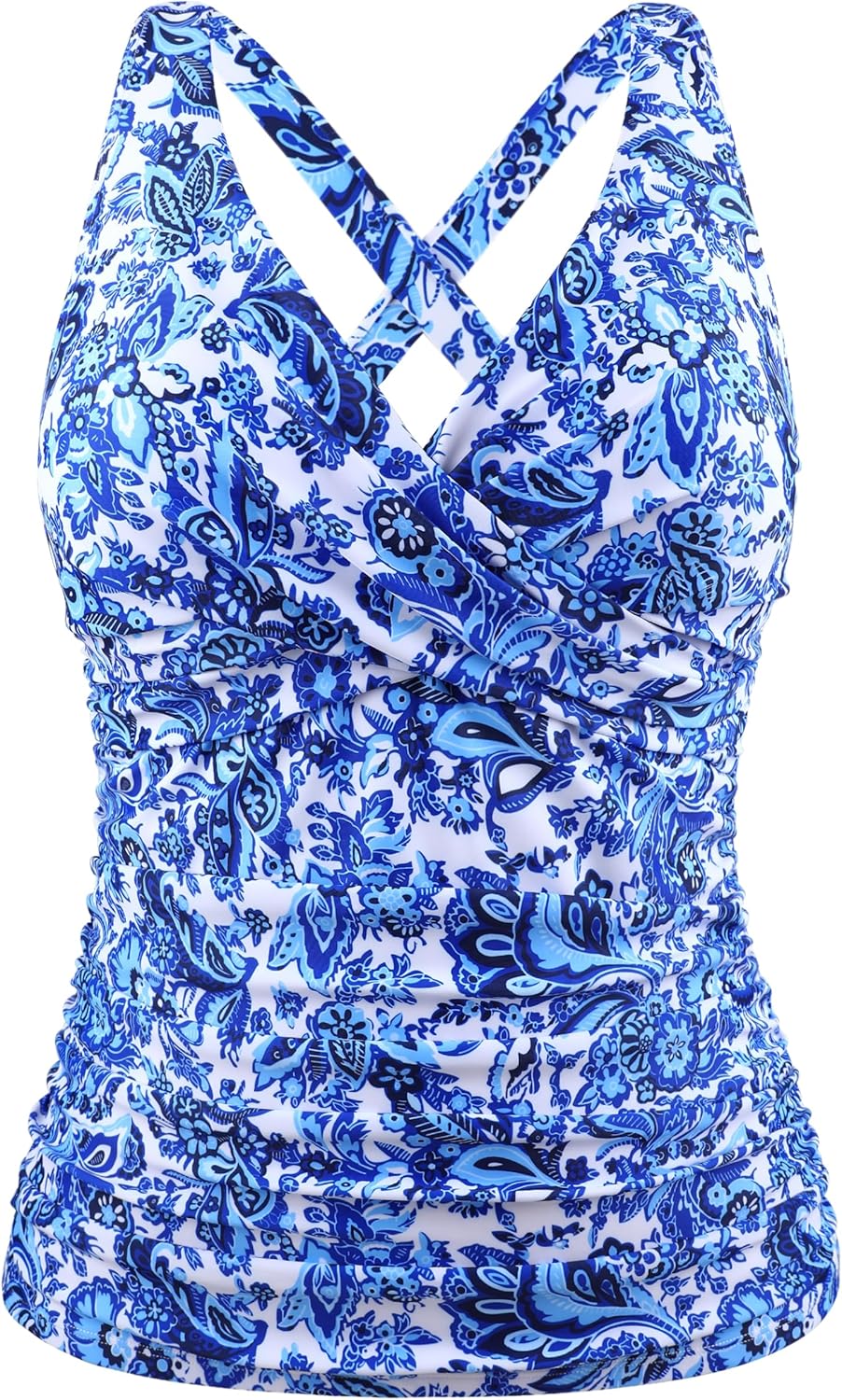 Hilor Women's Underwire Tankini Top for Tummy Control Swimwear