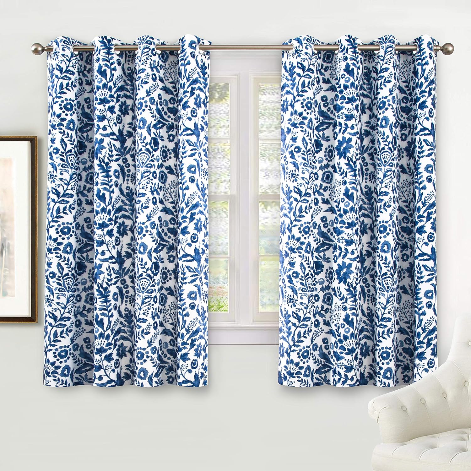 DriftAway Julia Watercolor Blackout Curtains for Energy Saving