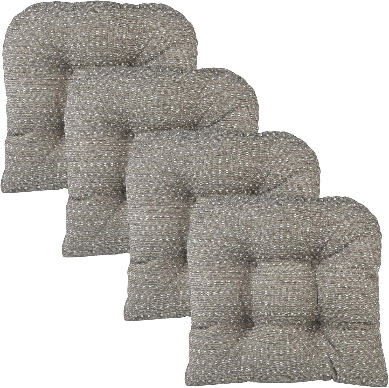 Klear Vu Gripper Overstuffed Non-Slip Dining Chair Cushions