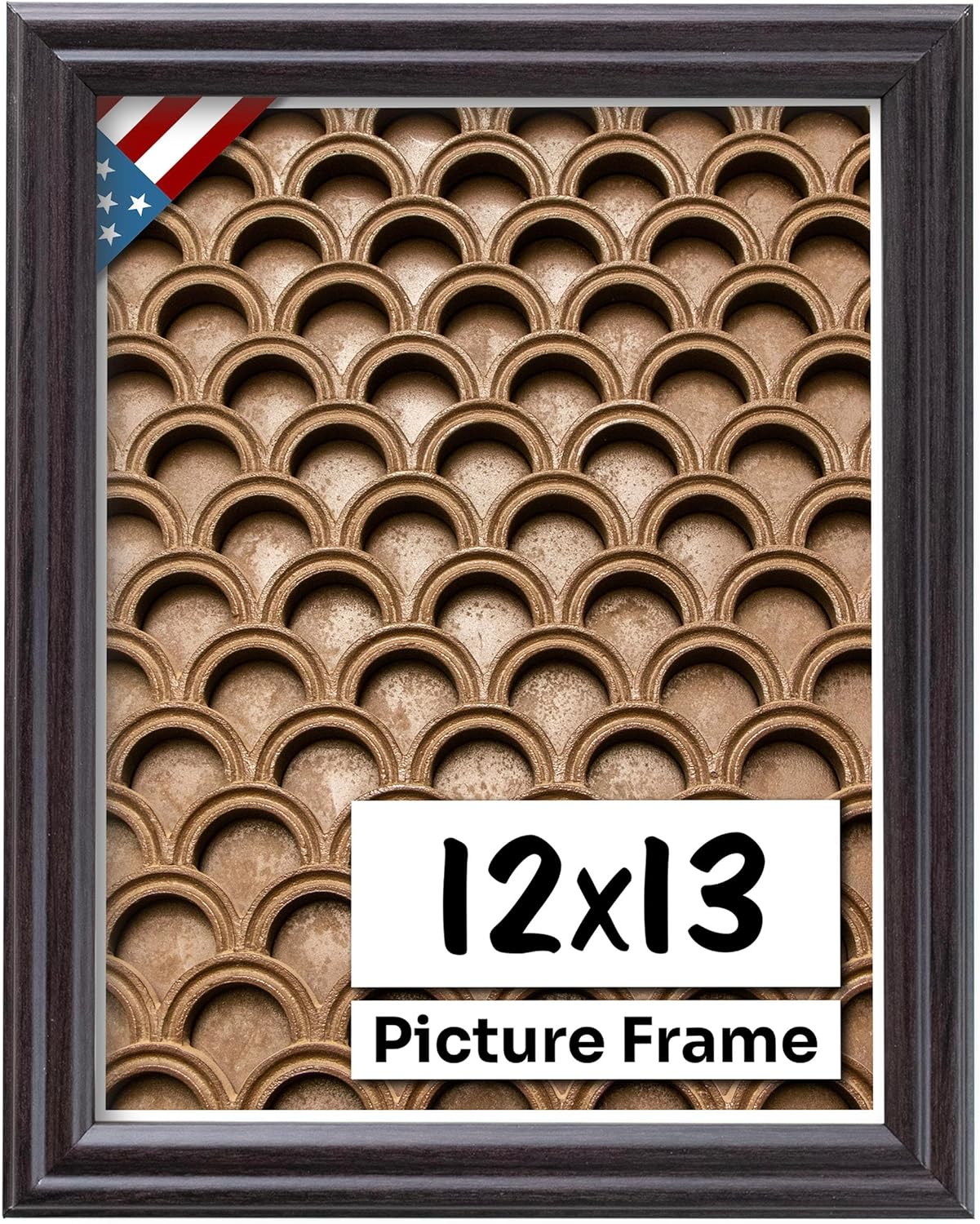 Coffee Brown 12x13 Picture Frame - Handmade Solid Wood Decor
