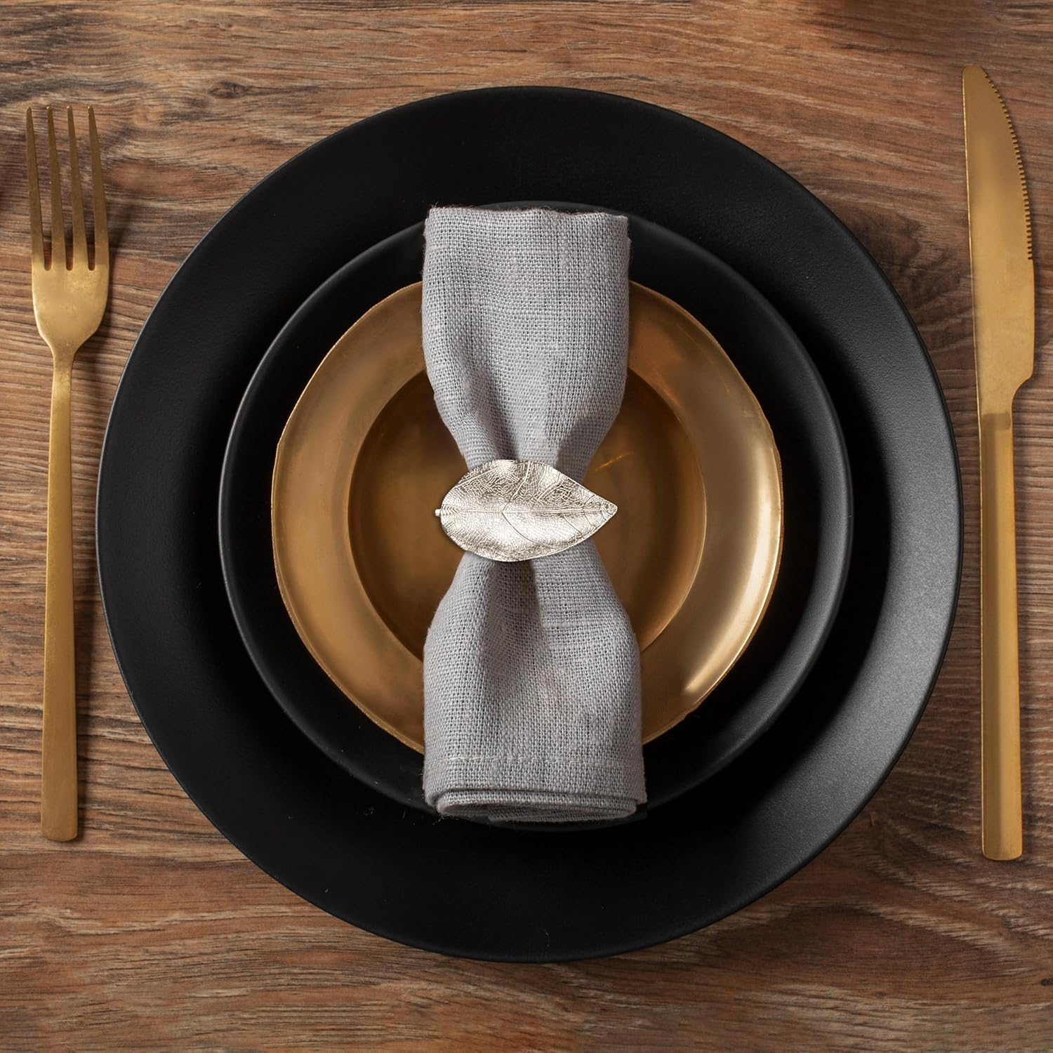 Elegant Silver Napkin Rings Set of 12 for Festive Table Decor