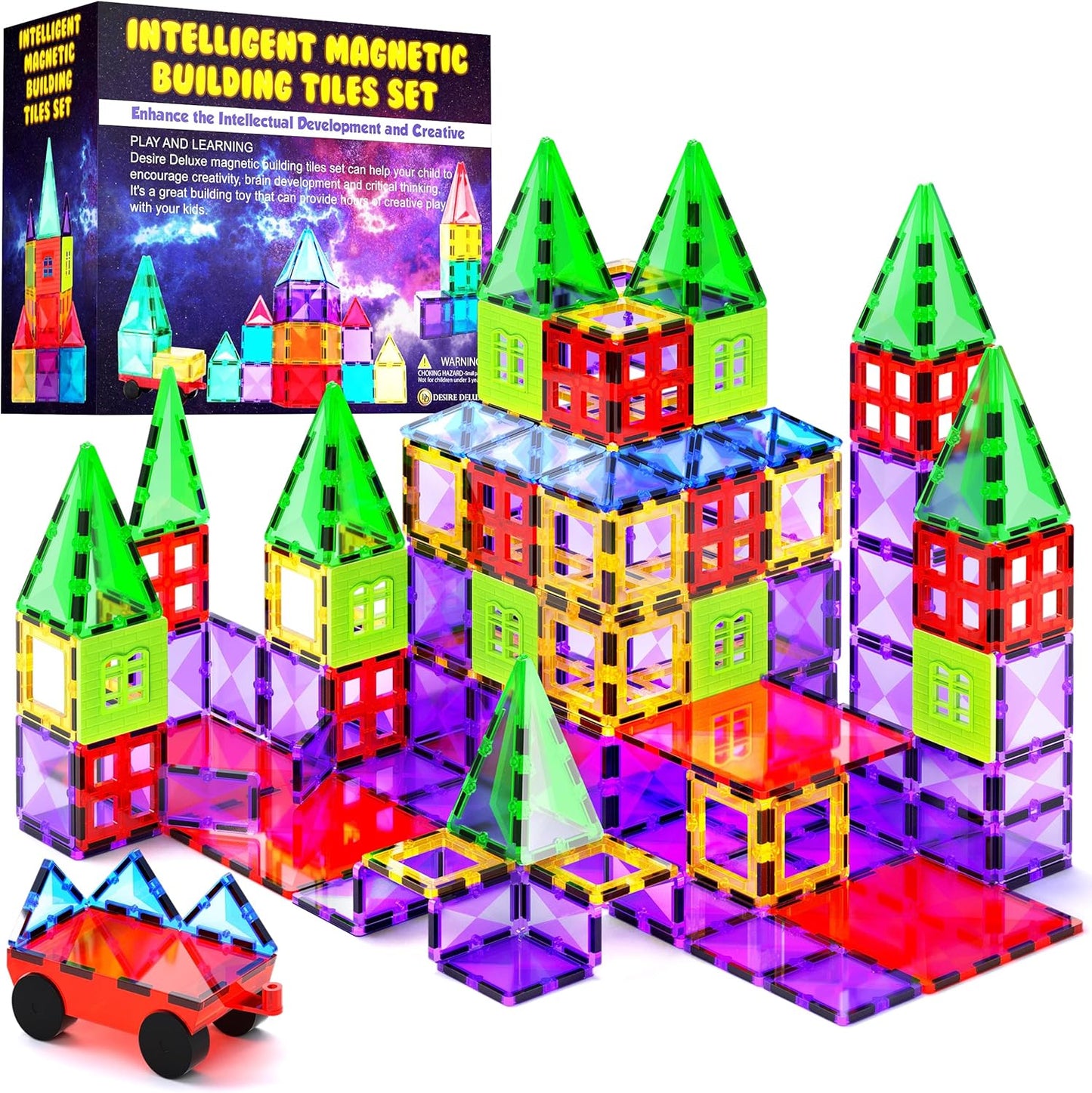 Desire Deluxe Magnetic Building Blocks - Creative STEM Toy for Kids