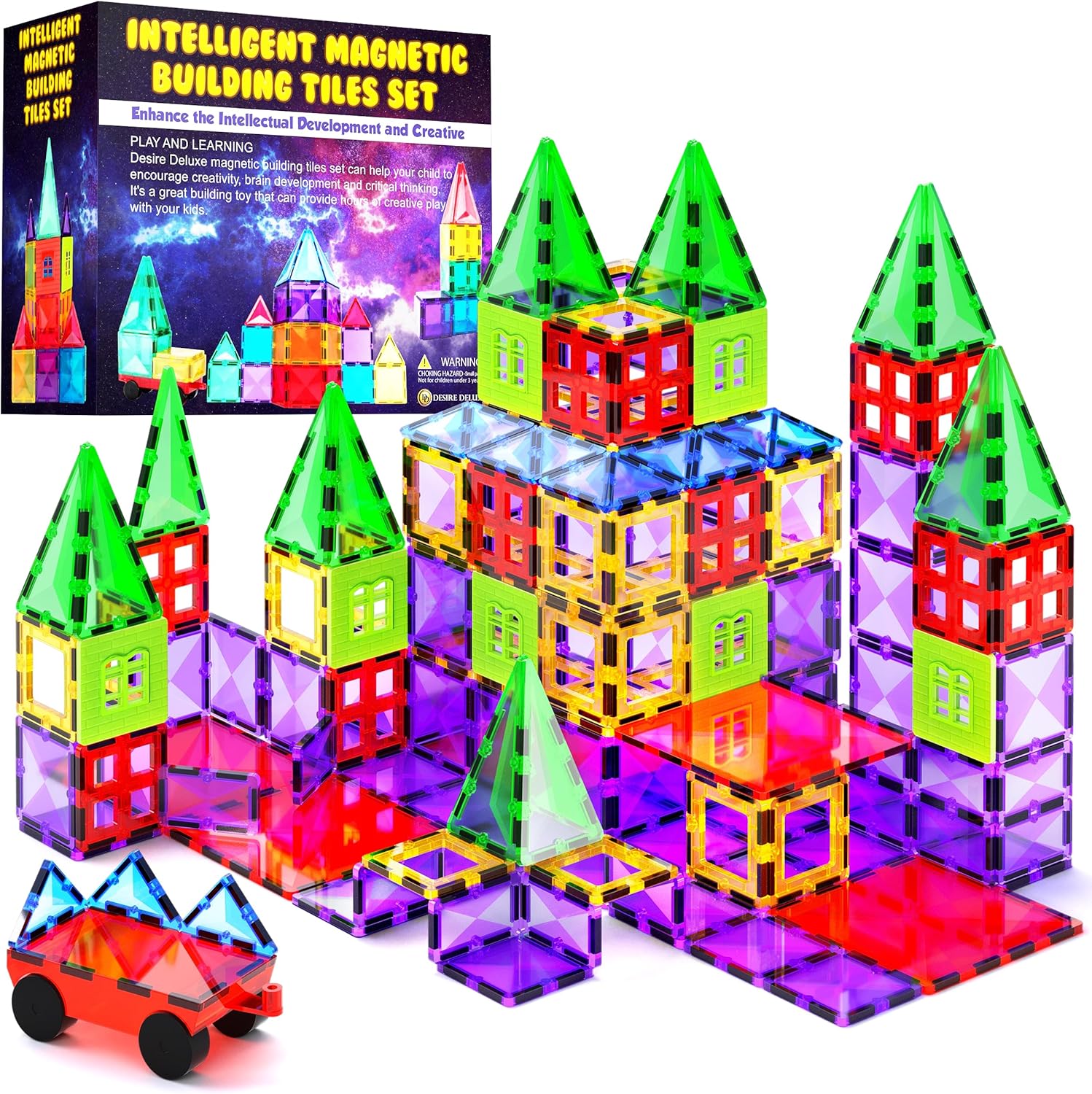Desire Deluxe Magnetic Building Blocks - Creative STEM Toy for Kids
