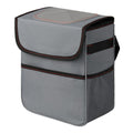 Healsmart 2 Gallon Car Trash Can with Lid and Storage Pockets