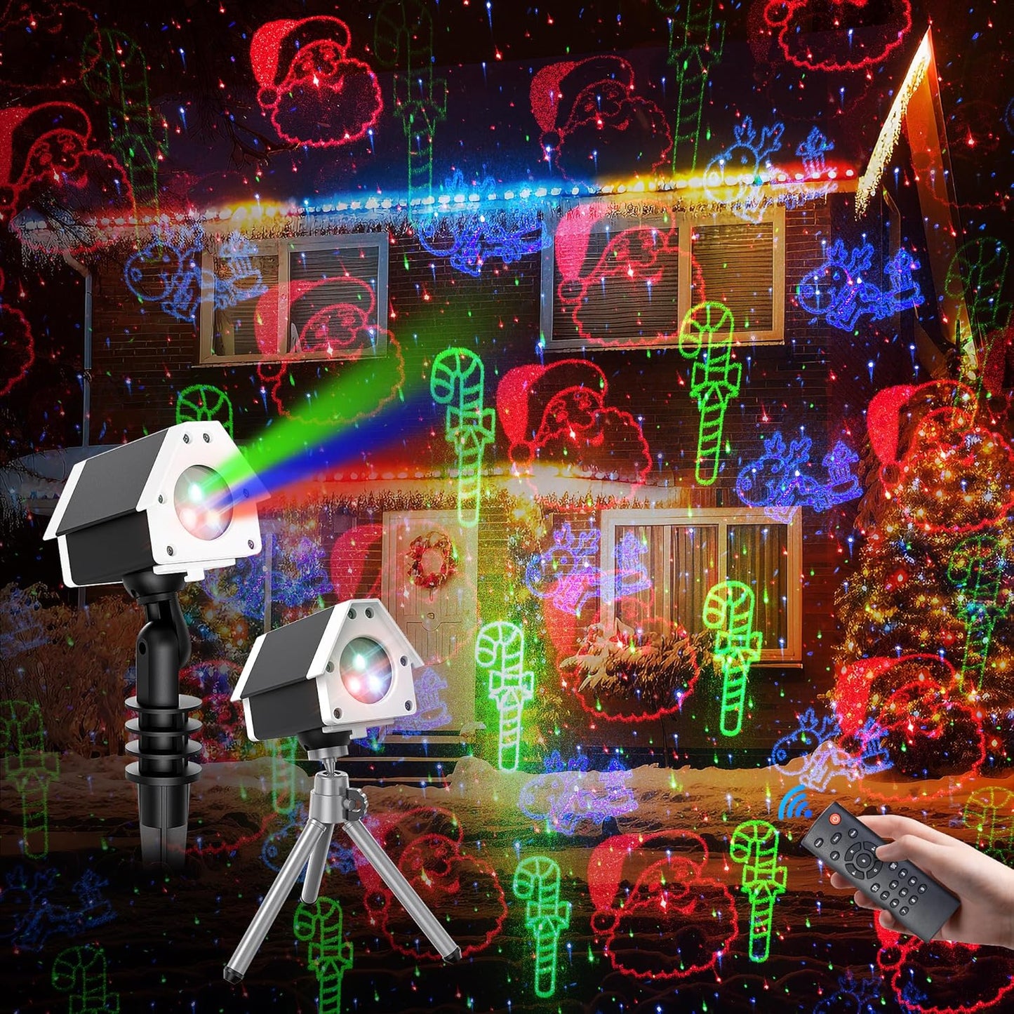 5-in-1 Laser Christmas Projector - Stunning Holiday Displays!