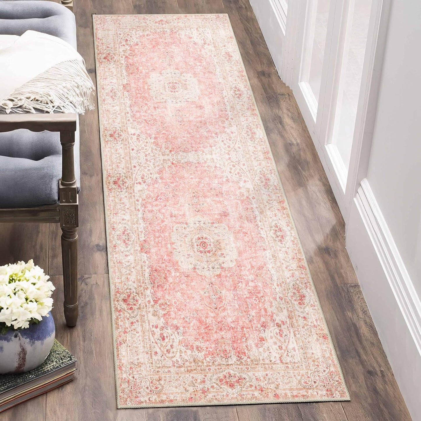 Washable Runner Rug 2x6 for Hallways, Kitchen, and Living Room