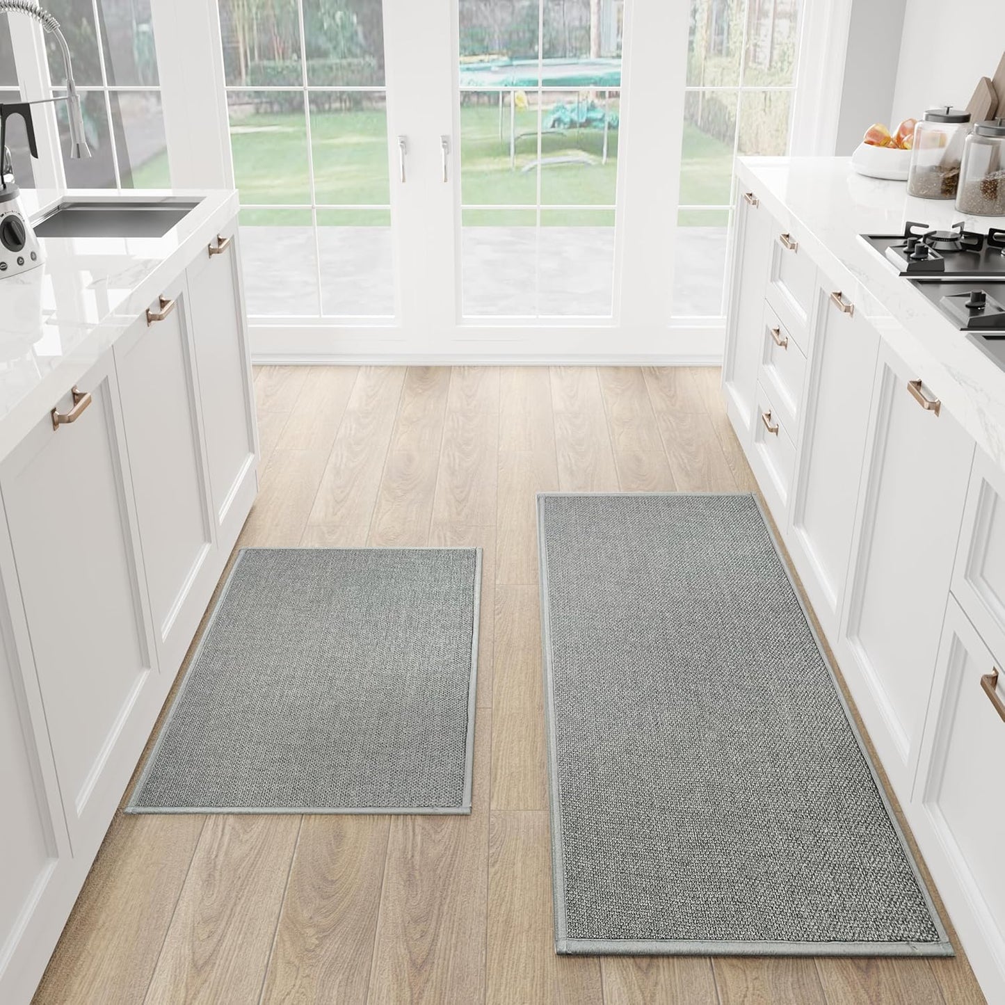 Cushioned Non Slip Kitchen Mat Set of 2 for Comfort and Safety