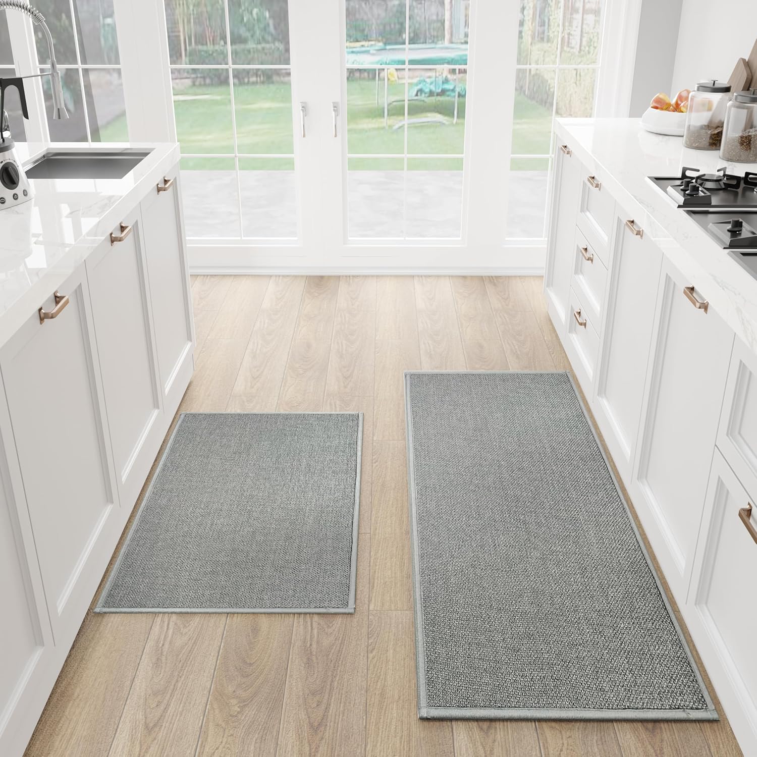 Cushioned Non Slip Kitchen Mat Set of 2 for Comfort and Safety