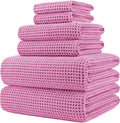 60 x 30 in Oversize Waffle Weave Microfiber Towel Set - 6 Piece