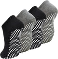 SkiBeaut Pilates Socks Non Slip Grips for Women - 4 Pairs Comfort