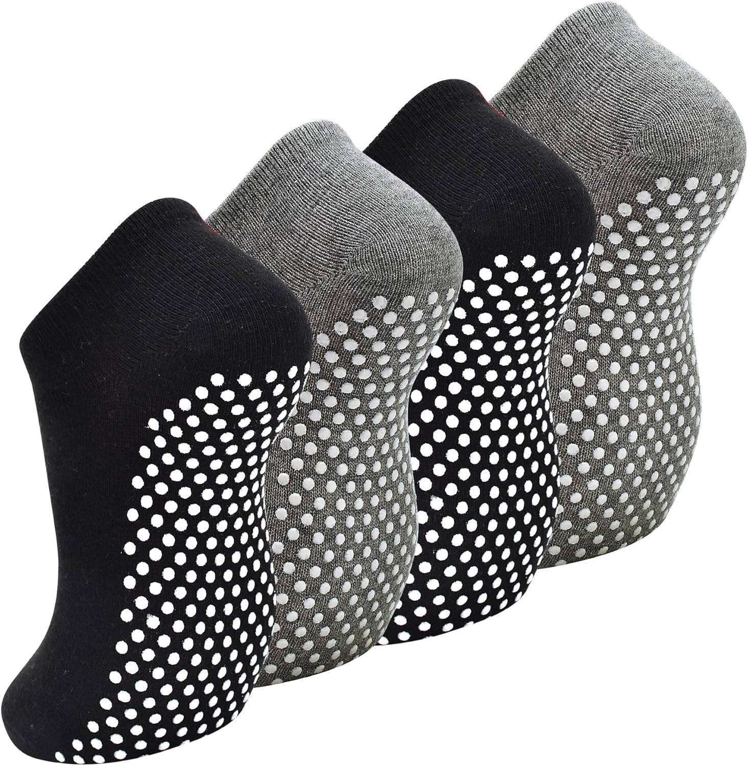SkiBeaut Non-Slip Gripper Socks, 4 Pairs for Active Women