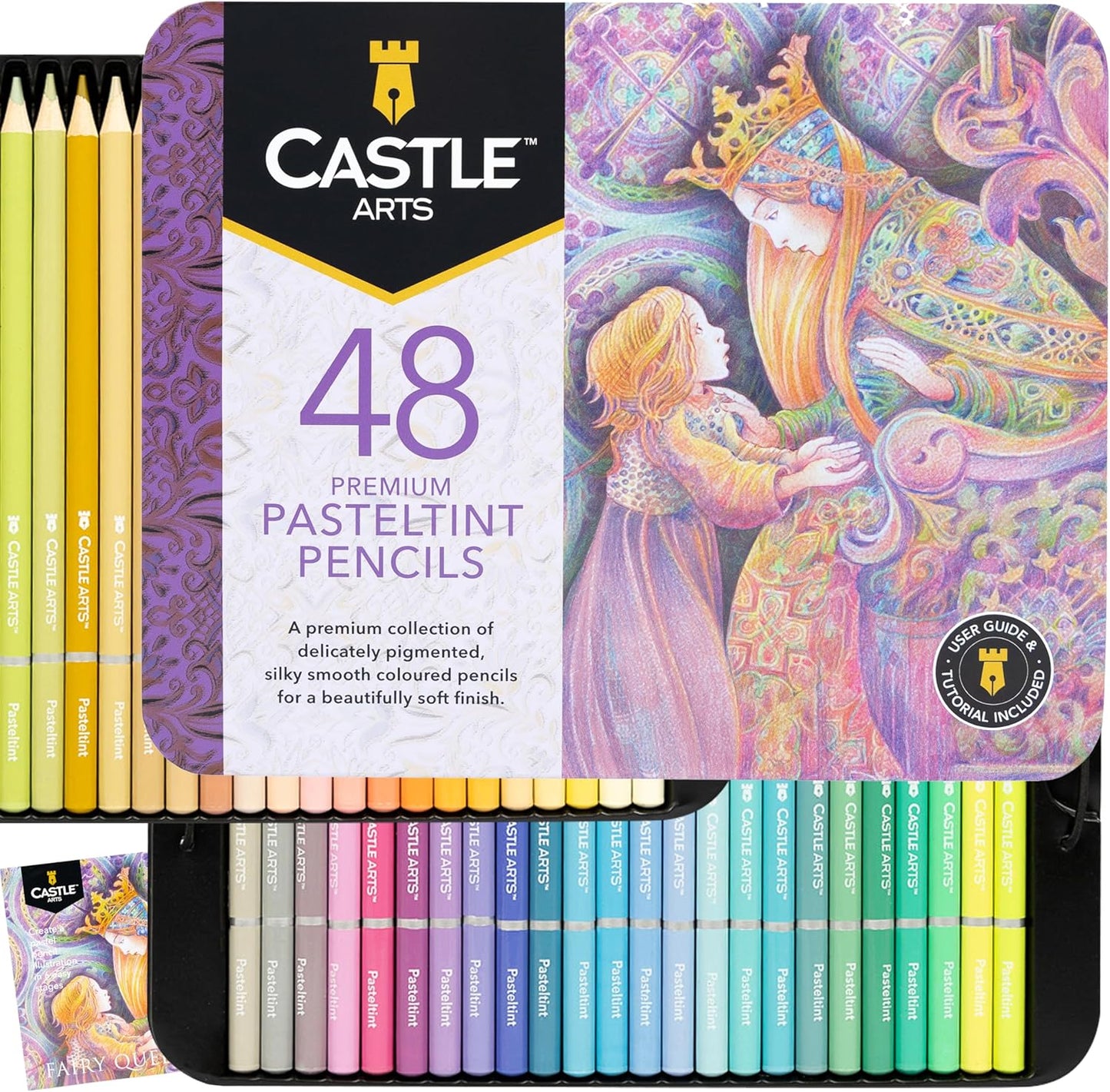 Castle Art Supplies Pasteltint Colored Pencils Set for Artists