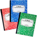 Wide Ruled Composition Notebooks 3 Pack - Colorful Hard Cover