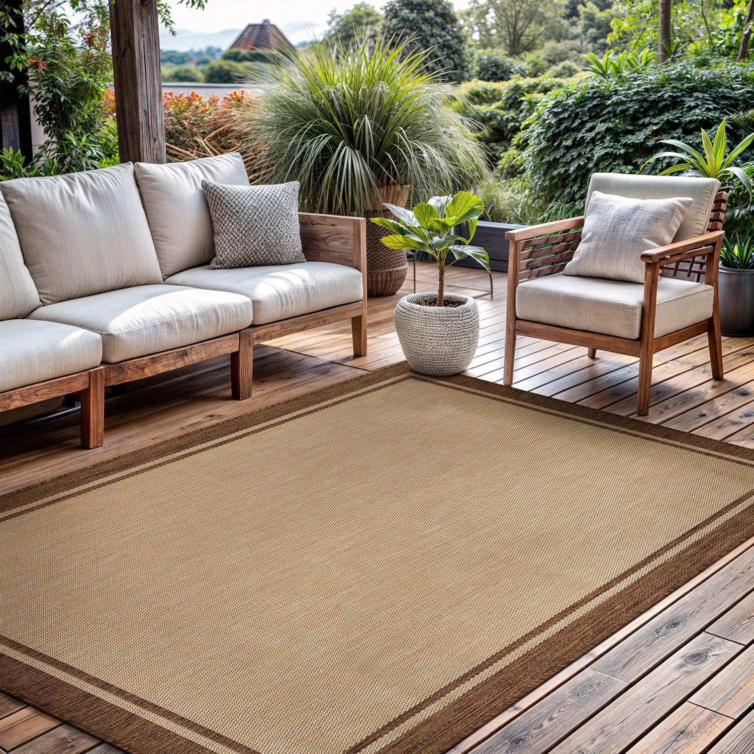 CAMILSON Outdoor Rug 8x10 for Indoor and Outdoor Spaces