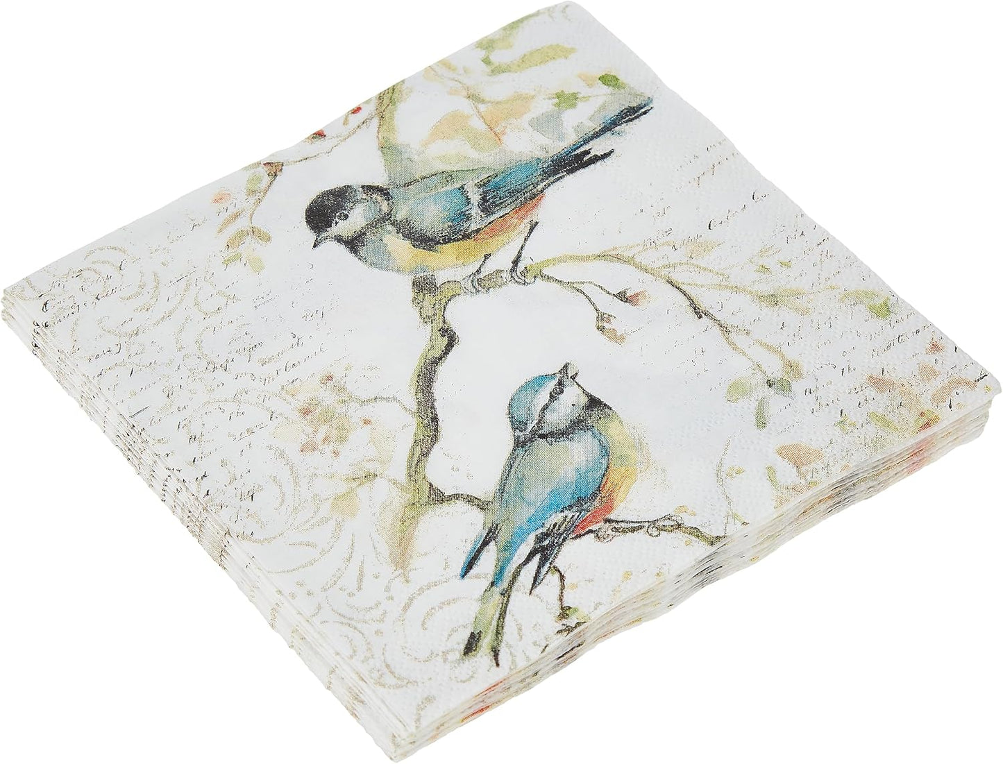 Boston International Happy Titmice Beverage Napkins