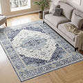 Dripex 8x10 Area Rug Distressed Vintage - Stain Resistant Low-Pile