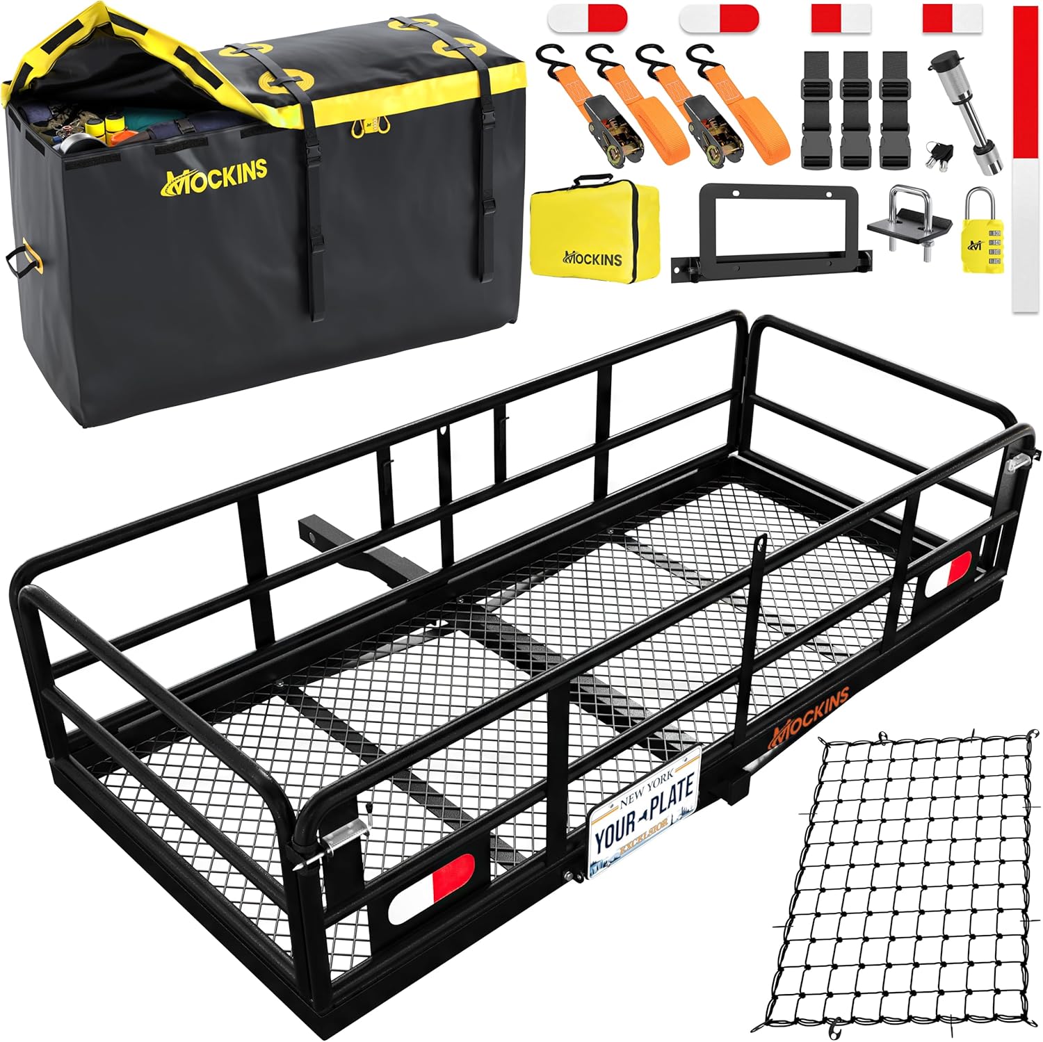 Mockins High Rail Trailer Hitch Cargo Carrier for SUVs & Trucks