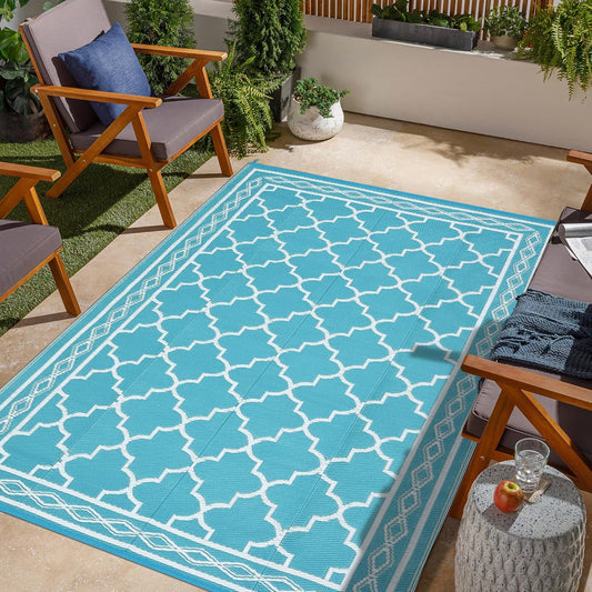 8x10 Outdoor Rug Waterproof for Patio Decor and More