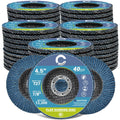 4 1/2 in Flap Discs 40 Grit Zirconia T27 50 Pack - Heavy Duty Grinding