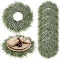 Christmas Placemats Set of 6 Round Greenery Table Decor
