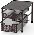 Stackable 2 Tier Sliding Basket Organizer Drawer - Space Saving