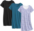 Ekouaer Cotton Nightgowns for Women 3 Pack - Comfortable Cotton