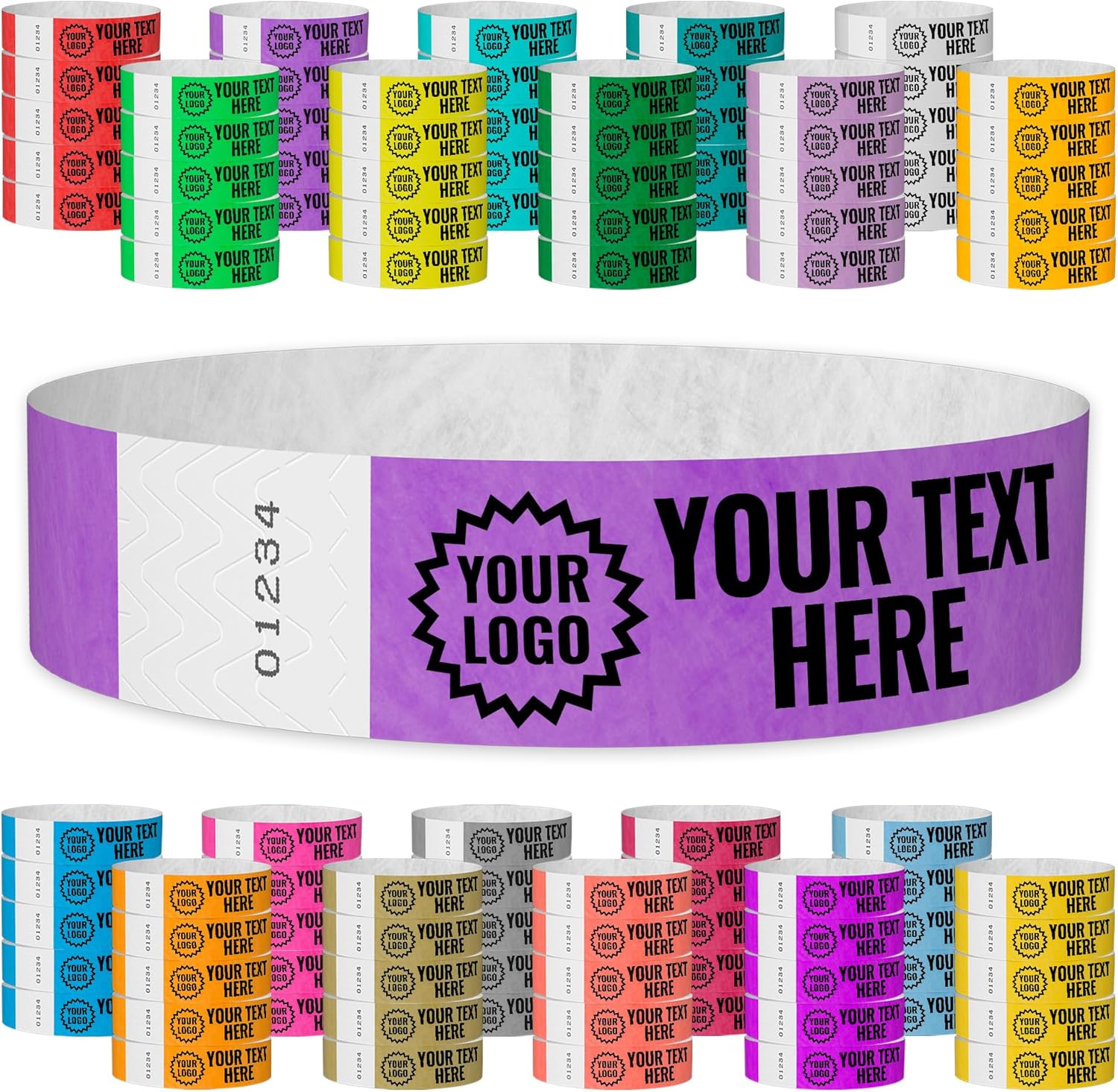Custom Imprint Tyvek Wristbands for Events and Festivals