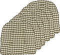 Klear Vu Omega Non-Slip Chair Cushions 15x16 6 Pack - Gingham Pine