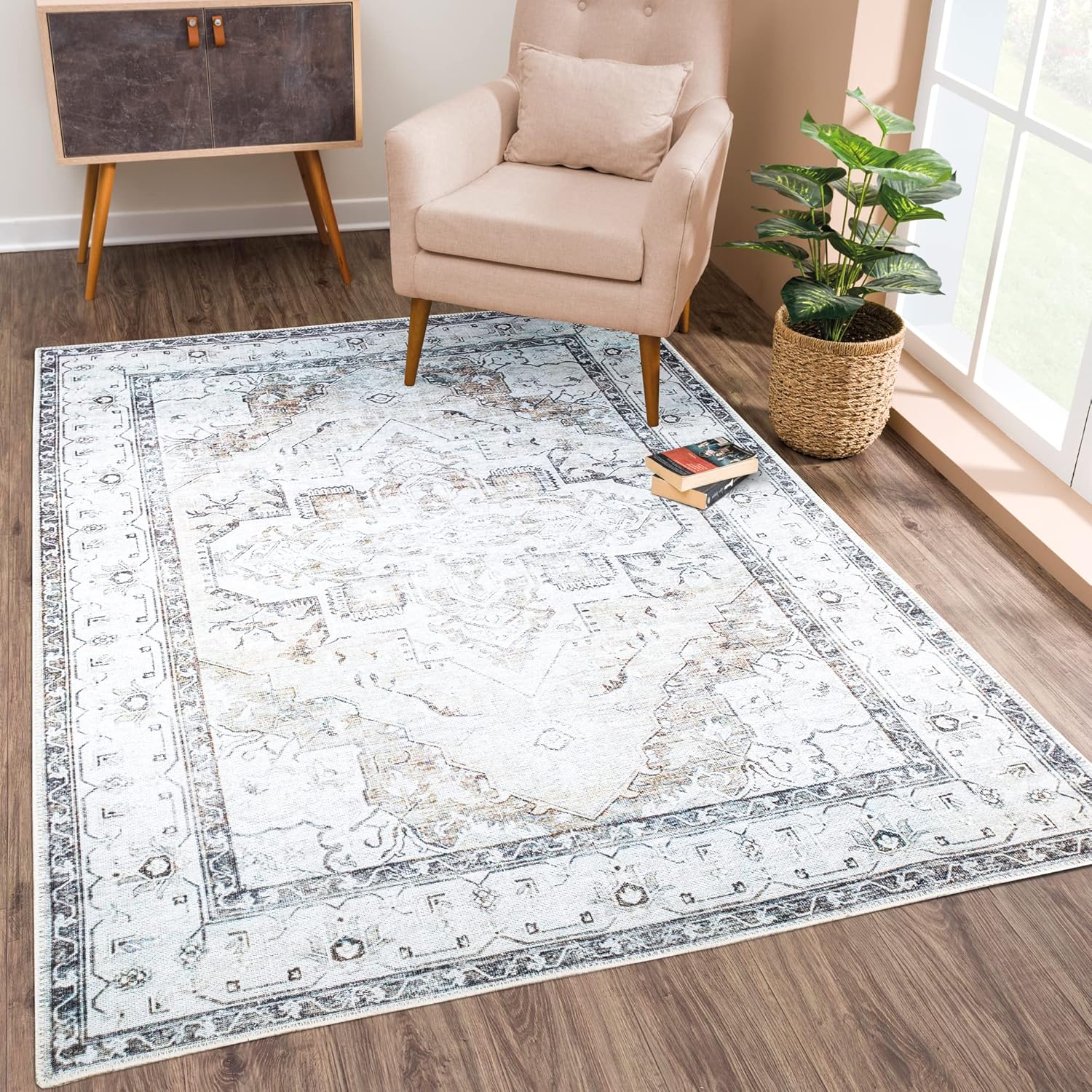 Bloom Rugs Washable Non-Slip 9ft x 12ft Traditional Area Rug