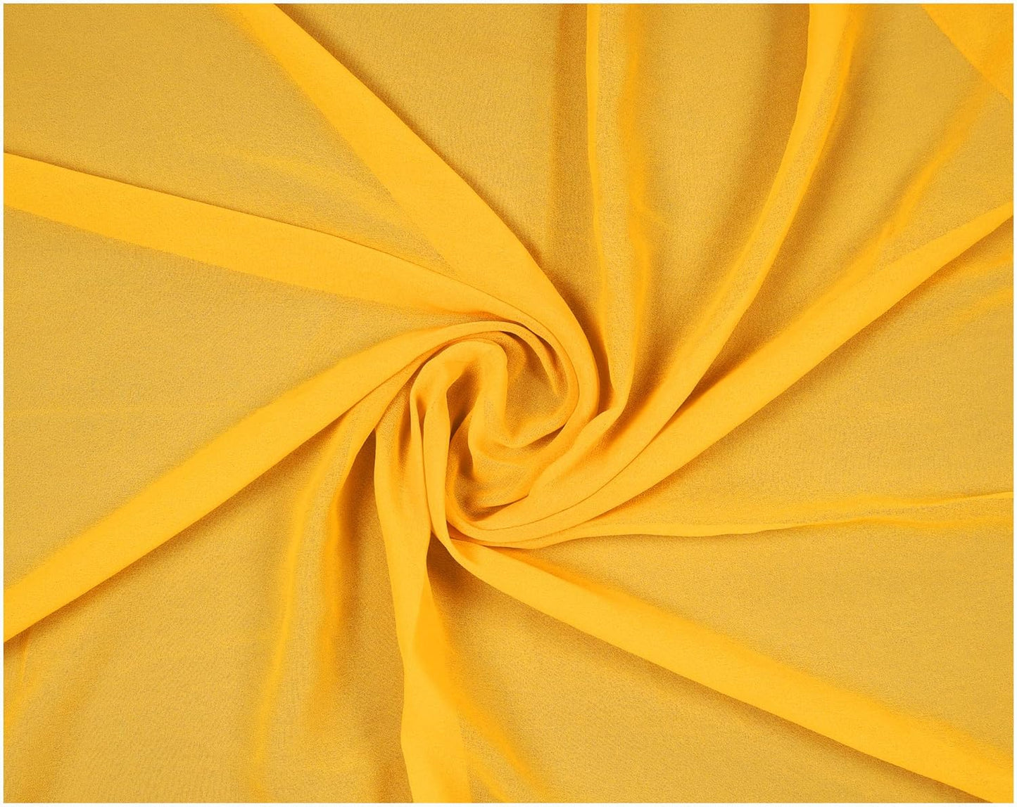 MDS-MEGADECORSUPPLY 20 Yard Yellow Gold Chiffon Fabric