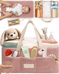 Baby Diaper Caddy Organizer with Portable Changing Mat - Compact
