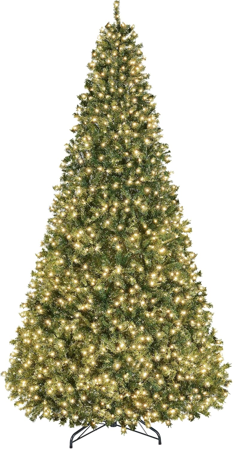 12ft Pre-lit Spruce Artificial Christmas Tree for Holiday Decor