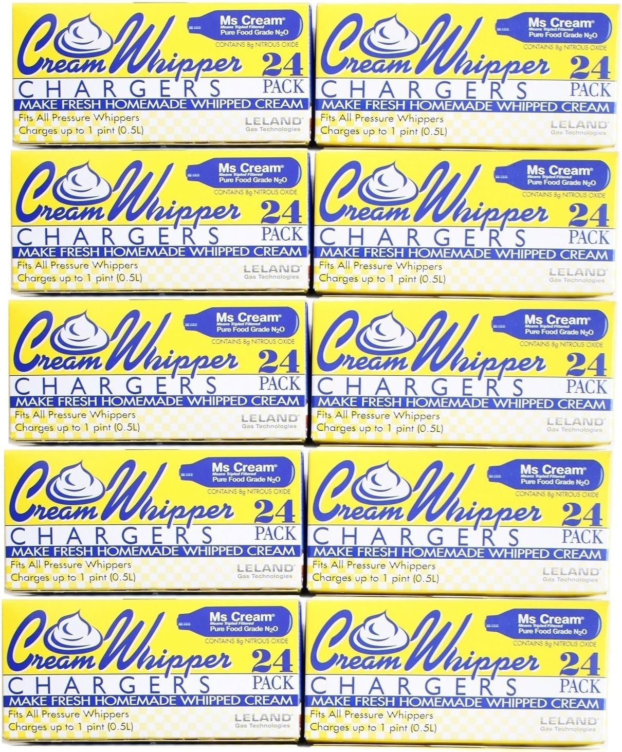 Premium 240-Pack Leland N2O Chargers: Whip Cream like a Pro!