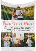 Fleece 96x120 Custom Blanket with Picture and Text - Ships Next Day