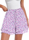 Caracilia Skorts for Women Boho Beach Mini Skirts - Lightweight