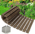 Wooden Garden Pathway 6 ft Roll Out Curved Walkway - Non-Slip Outdoor
