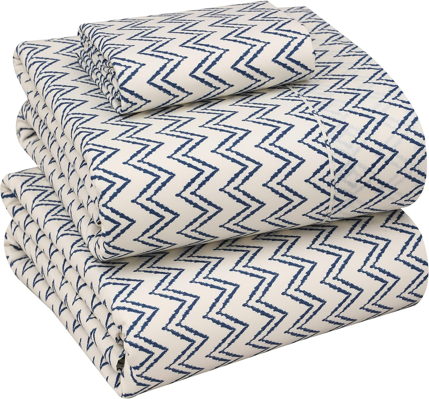 100% Cotton Twin Sheets Set - Soft Percale Weave Bedding