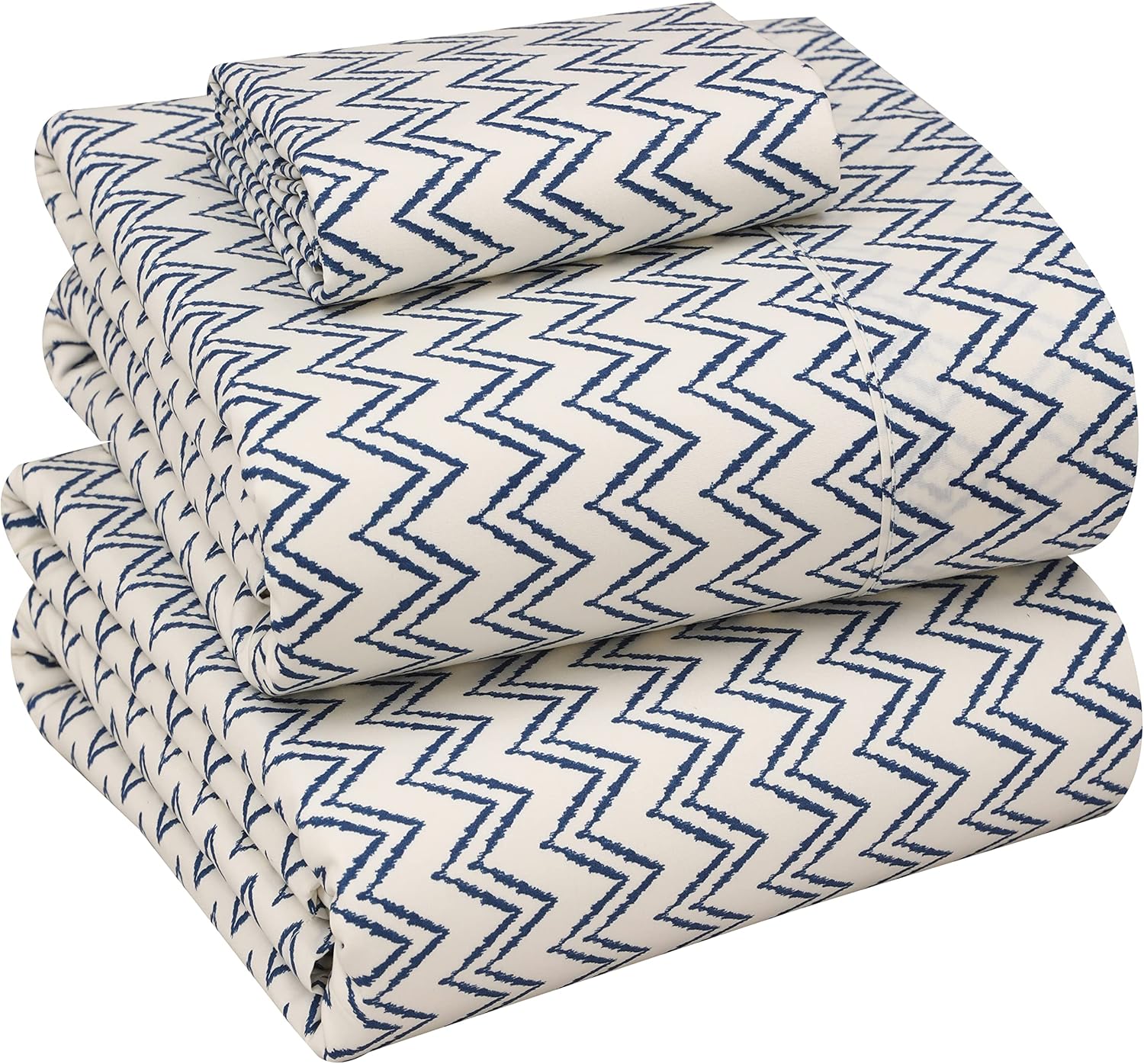 100% Cotton Twin Sheets Set - Soft Percale Weave Bedding