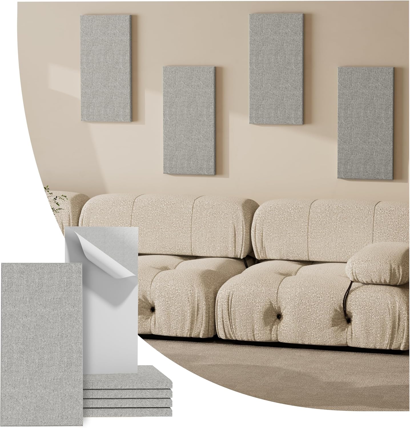 4PCS Acoustic Panels for Walls - Sound Absorbing Panels