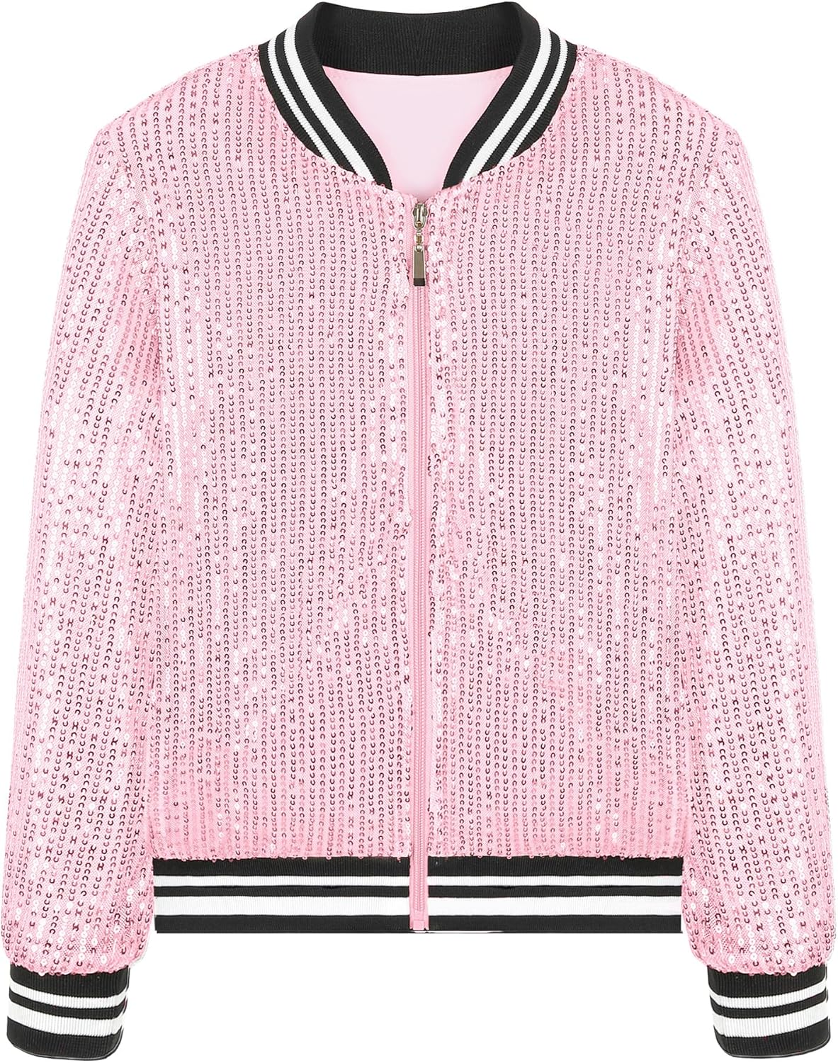 EXARUS Girls Sparkle Sequin Jacket for Stylish Kids 6-12Y