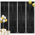 28ft 4PCS Black Sequin Backdrop Curtains Panels - Sparkling Photo