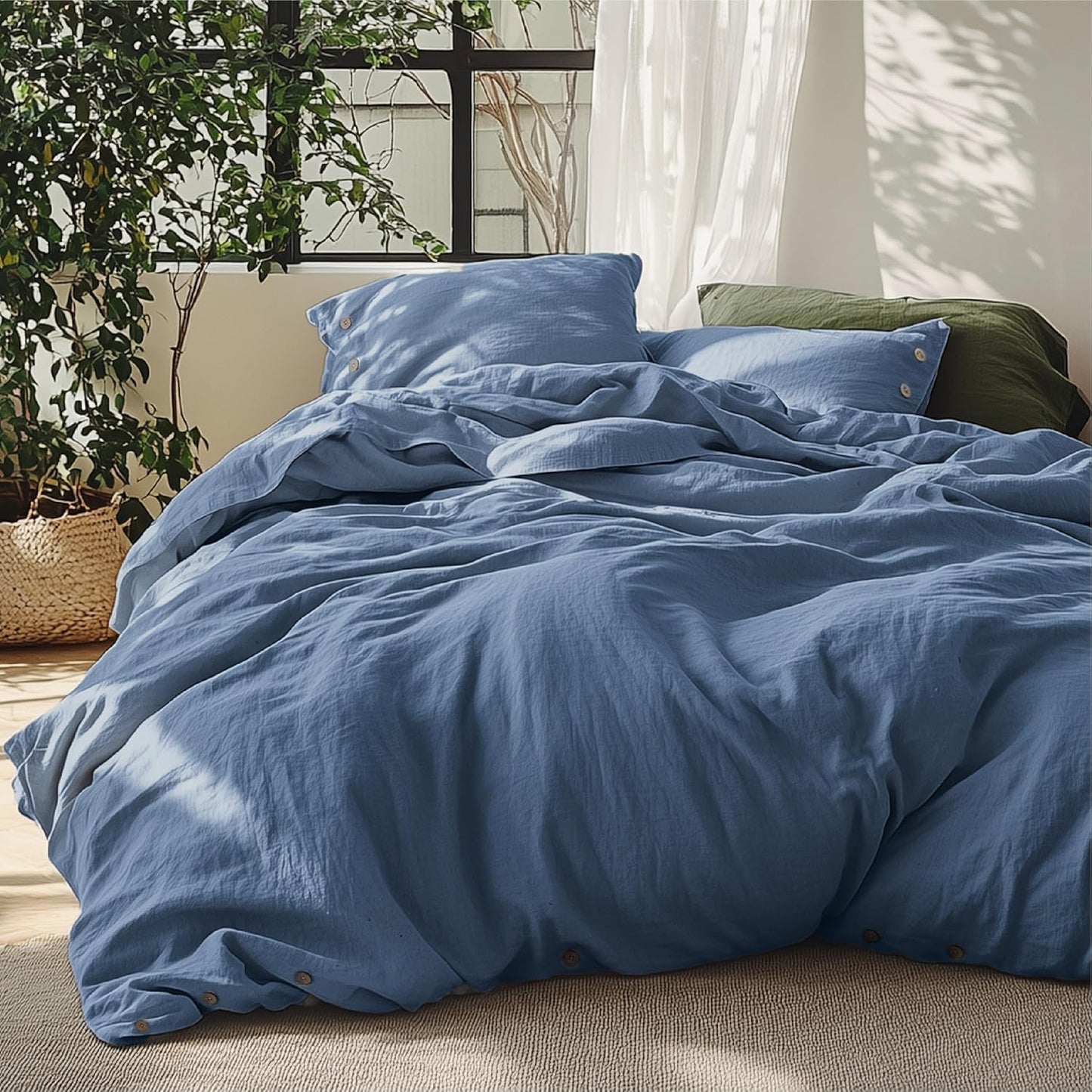 Bedsure Linen Duvet Cover Queen Set for Cozy Sleep Experience
