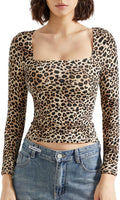 Chic SUUKSESS Long Sleeve Tops with Square Neck for Women