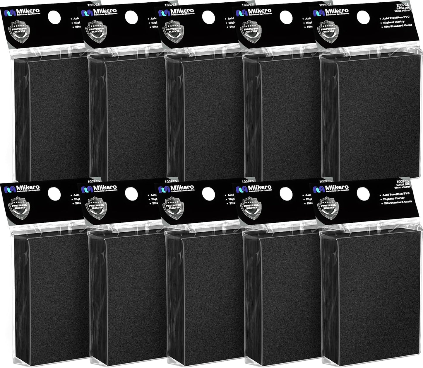 1000 Counts Black Card Sleeves for MTG, TCG and Sports Cards