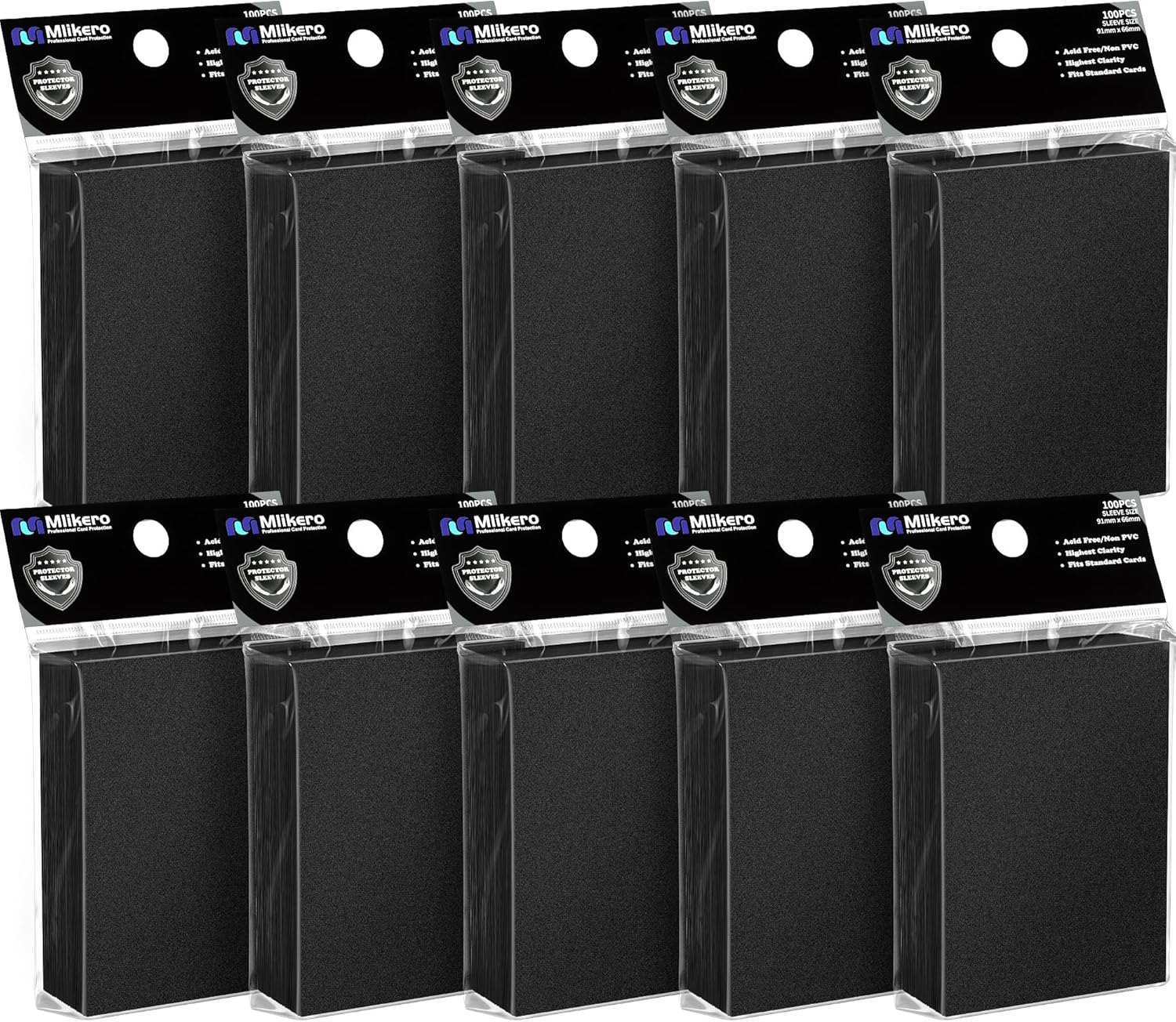1000 Counts Black Card Sleeves for MTG, TCG and Sports Cards